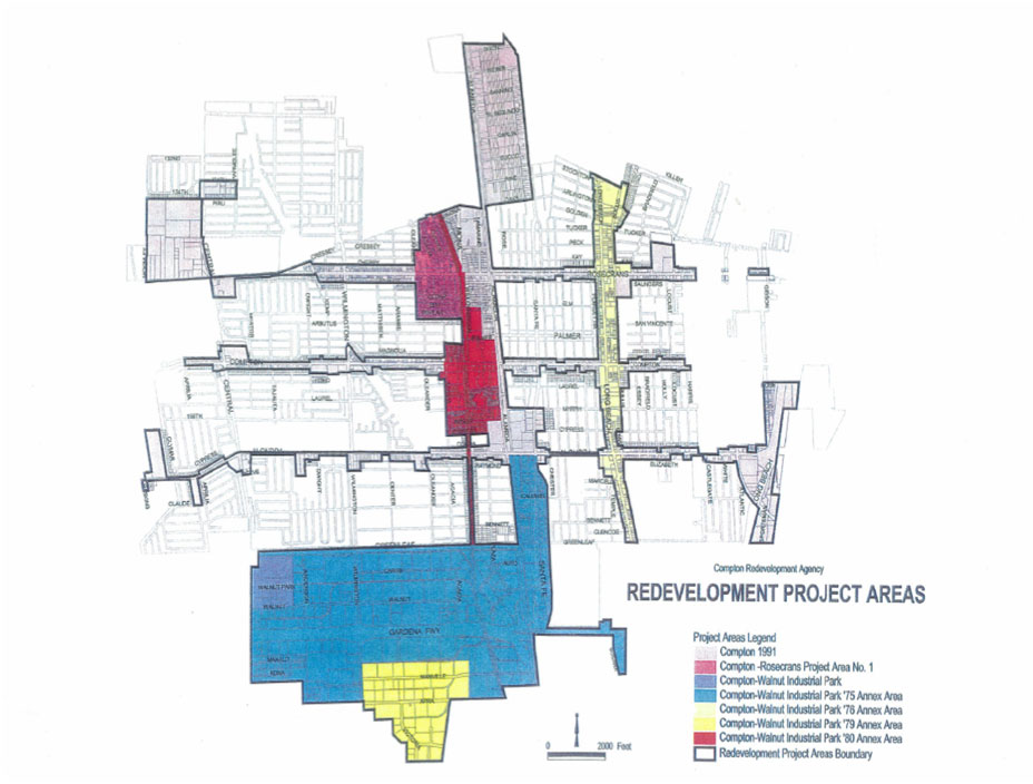 Redevelopment Project Areas Map