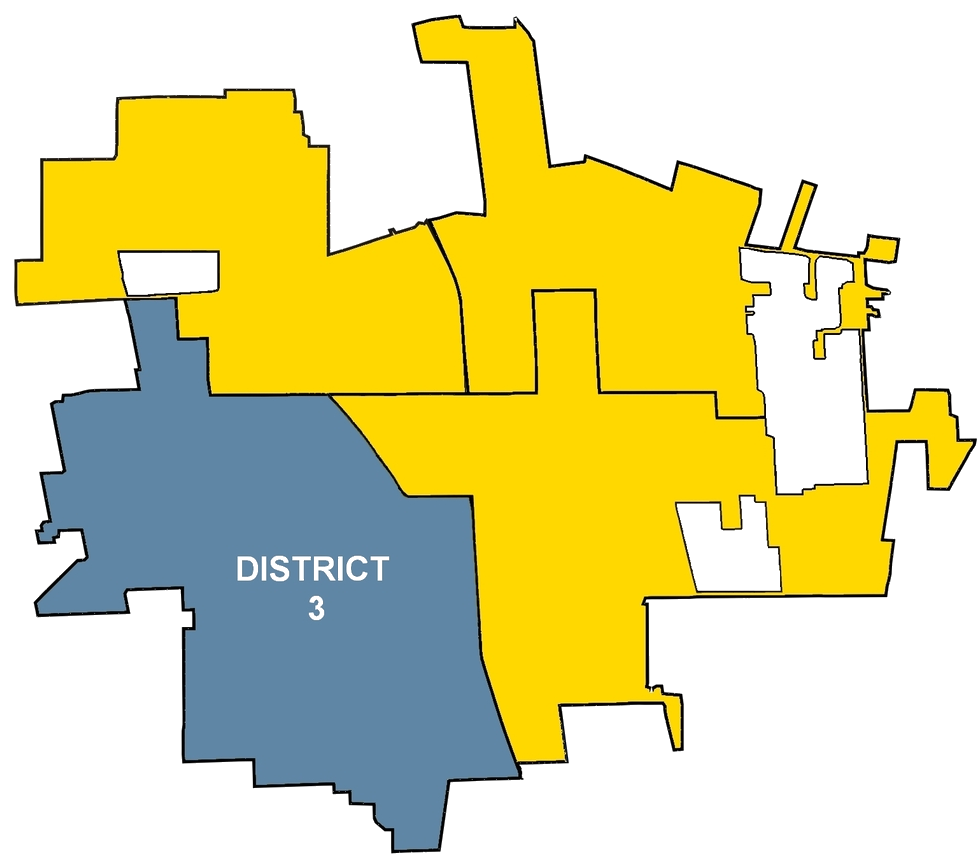 Map of District 3 (southwest)